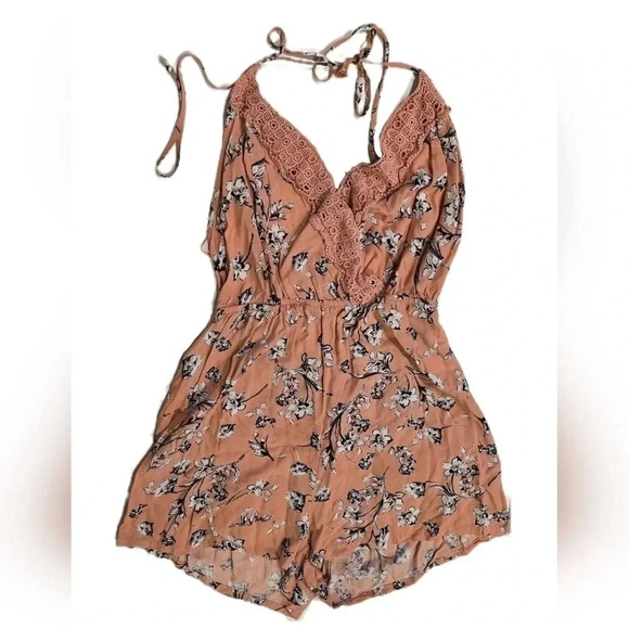 Ambiance, Size L, Pink Blossom Romper - Picture 1 of 6
